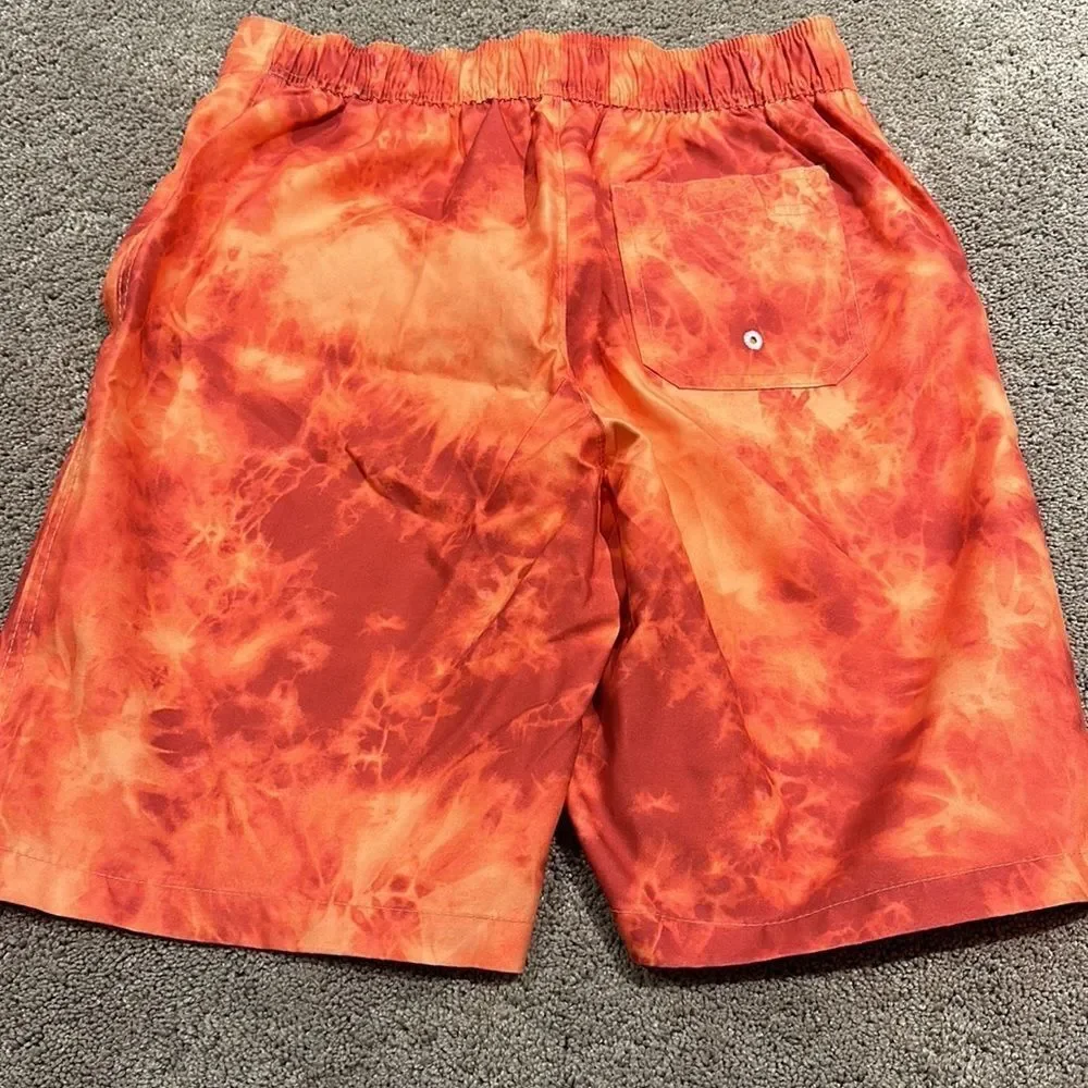 Abercrombie kids board shorts orange size 13/14 NWT